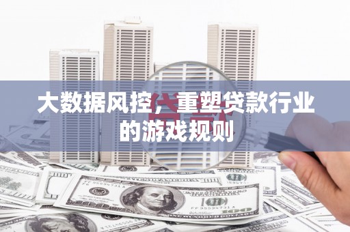 成华大数据风控，重塑贷款行业的游戏规则