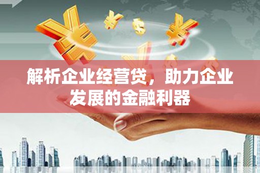 成华解析企业经营贷，助力企业发展的金融利器
