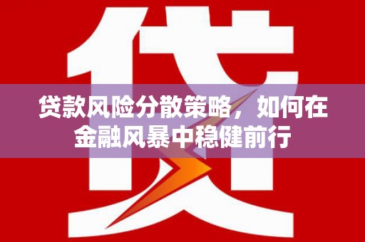 成华贷款风险分散策略，如何在金融风暴中稳健前行