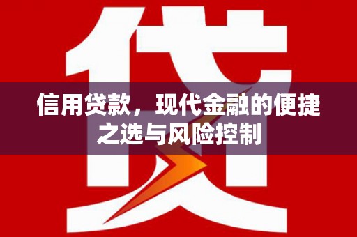 成华信用贷款，现代金融的便捷之选与风险控制