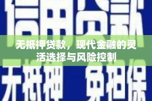 成华无抵押贷款，现代金融的灵活选择与风险控制