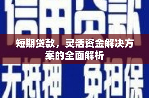 成华短期贷款，灵活资金解决方案的全面解析