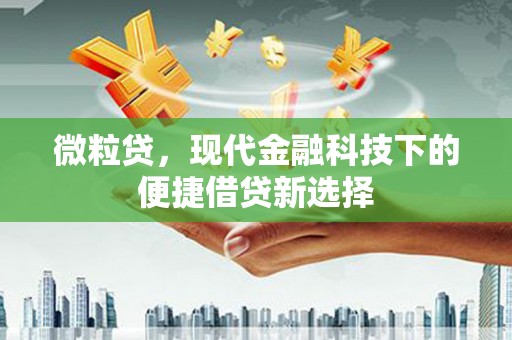 成华微粒贷，现代金融科技下的便捷借贷新选择