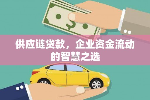 成华供应链贷款，企业资金流动的智慧之选