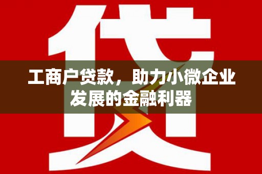 成华工商户贷款，助力小微企业发展的金融利器