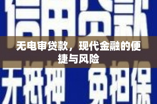成华无电审贷款，现代金融的便捷与风险