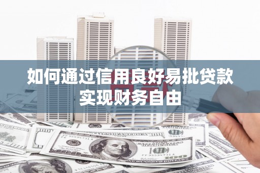 成华如何通过信用良好易批贷款实现财务自由