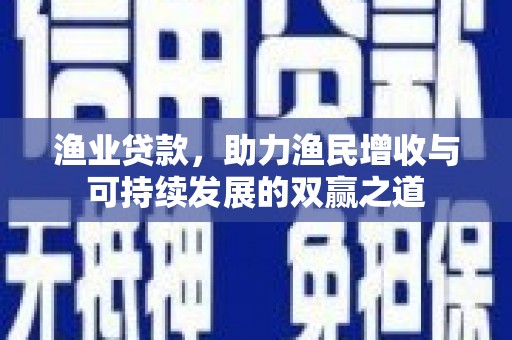 成华渔业贷款，助力渔民增收与可持续发展的双赢之道