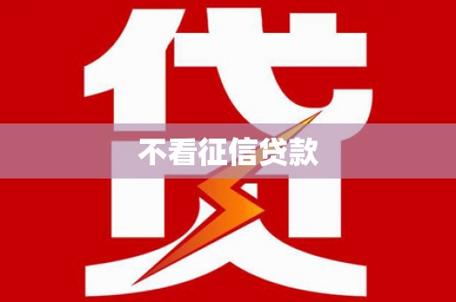 成华不看征信贷款